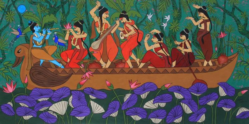 Naukavihar painting by Chetan Katigar