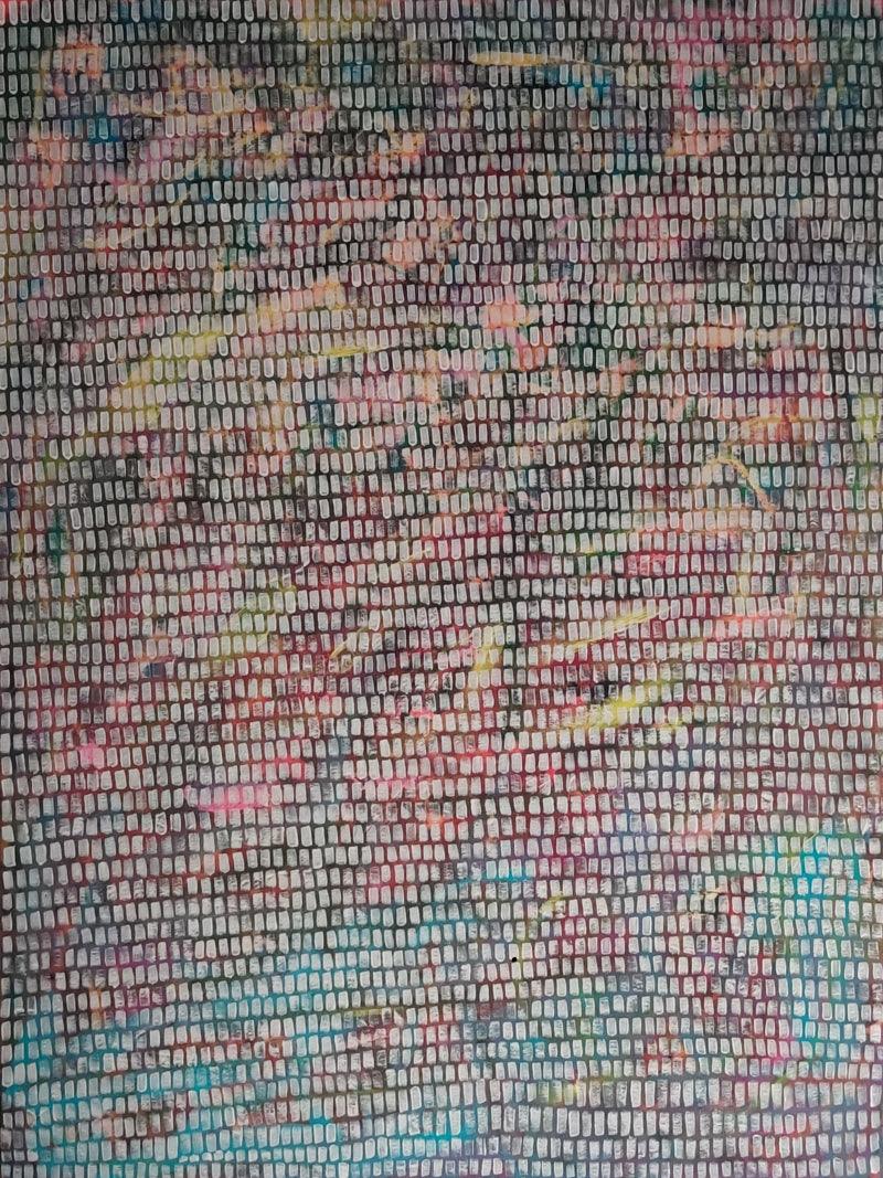 Abstract acrylic painting titled 'New Beginning', 40x30 inches, by artist Ketki Fadnis on Canvas