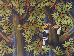 Animals acrylic painting titled 'New Blooming', 36x48 inches, by artist Varghese Kalathil on Canvas