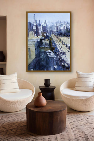 New Edit (Metropolis Marvels) by artist Nirupam Konwar displayed in a Boutique gallery