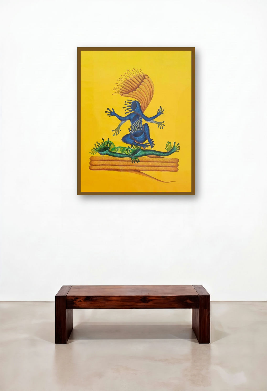 New Version Of Tara (The Cosmic Dance) by artist Nitesh Panchal displayed in a Coastal Living Room