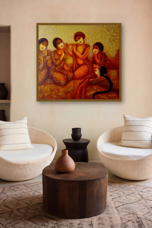 Nidhivan 1 by artist Monalisa Sarkar displayed in a Museum Style gallery