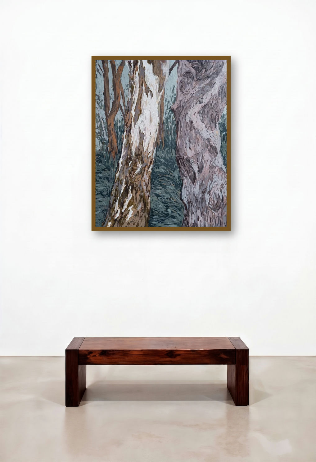 Nilgiri 1 (Guardians of the Forest) by artist Deepashri Sakat displayed in a Coastal Library