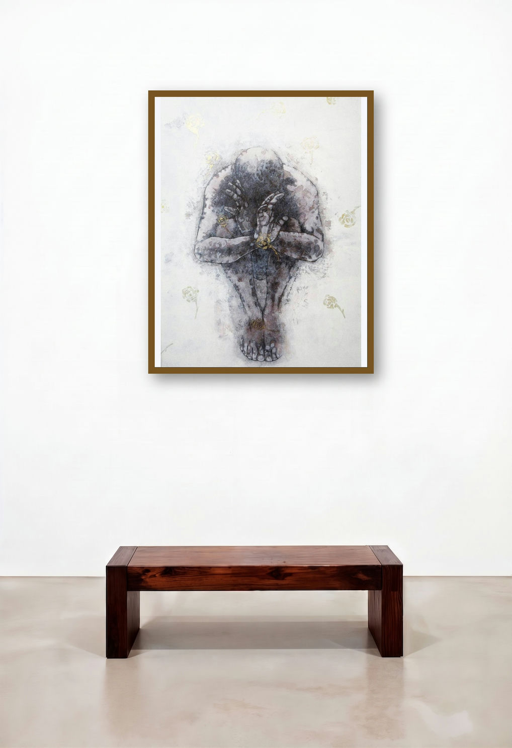 No More Promise (Confinement) by artist Satyabrata Adhikary displayed in a Art Deco Study