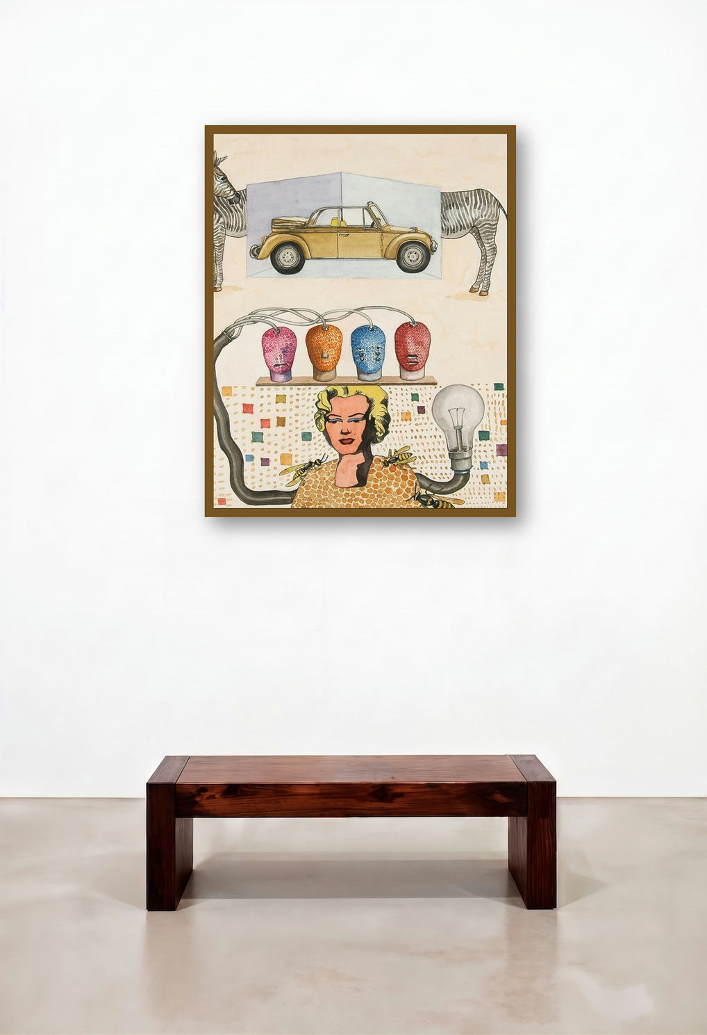 Non Fiction Marlin (The Illusion of Choice) by artist Nandkishor Saindane displayed in a Urban Loft Home Office