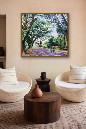 Northbengal (Journey Through North Bengal) by artist Barun Singh displayed in a Boutique gallery