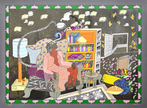 Notes On Hope (Notes on Hope) by Seema Kohli, Serigraph Serigraphs Figurative Painting on Mixed Media, Medium Horizontal Wall Art