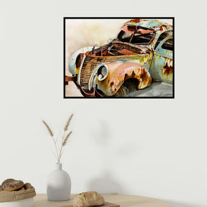 In-situ view of Yojana Dehankar's 'Old And Beautiful (Timeless Beauty)' painting in a room