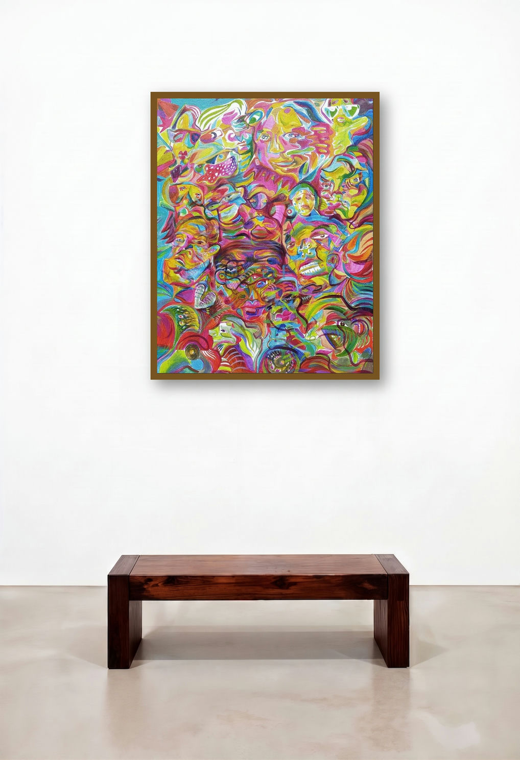 Online Emotions (Collective Consciousness) by artist Girinath Gopinath displayed in a Boutique Hotel Style Study