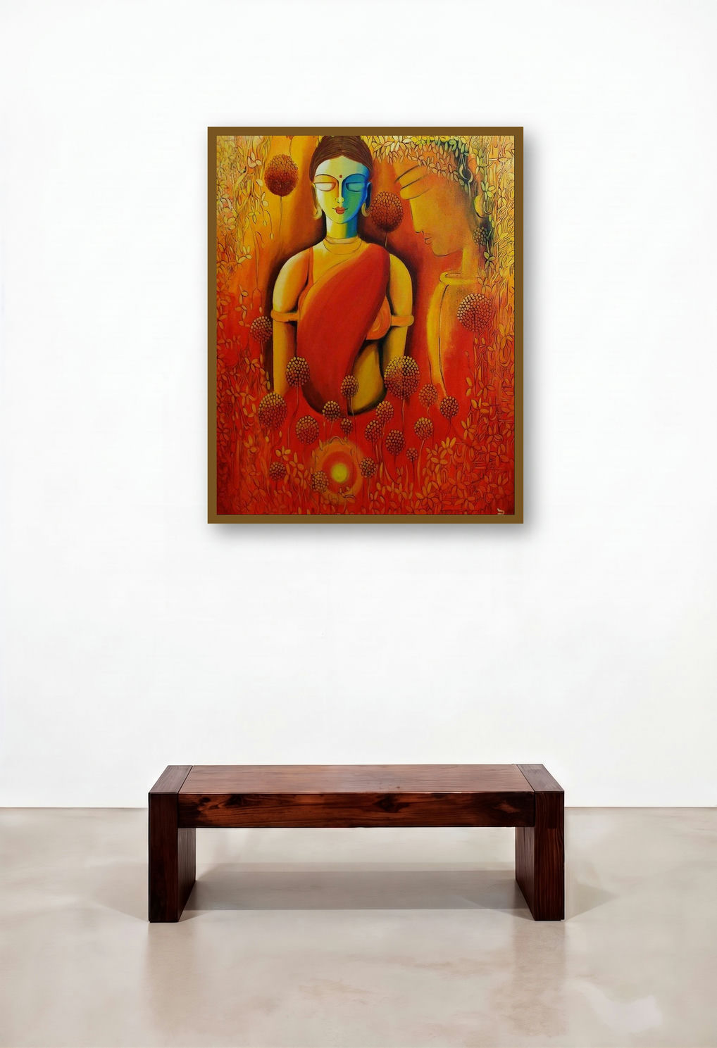 Only Love Is Real 4 by artist Nitu Chhajer displayed in a Classic Family Room