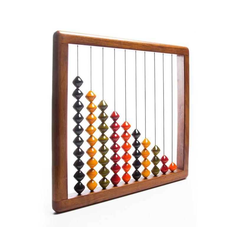 Toys craft titled 'Oody Wooden Abacus', 13x13x1 inches, by artist Vijay Pathi on wood