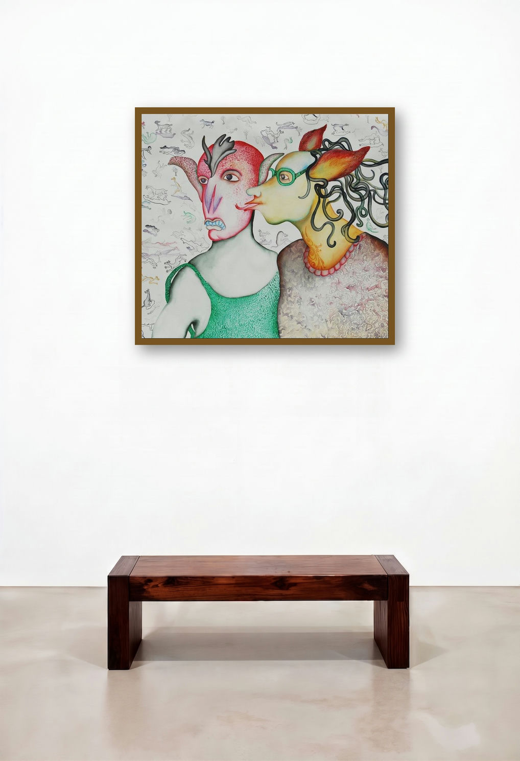 Organism (A Love Unlike Any Other) by artist Koustav Nag displayed in a Eclectic Library
