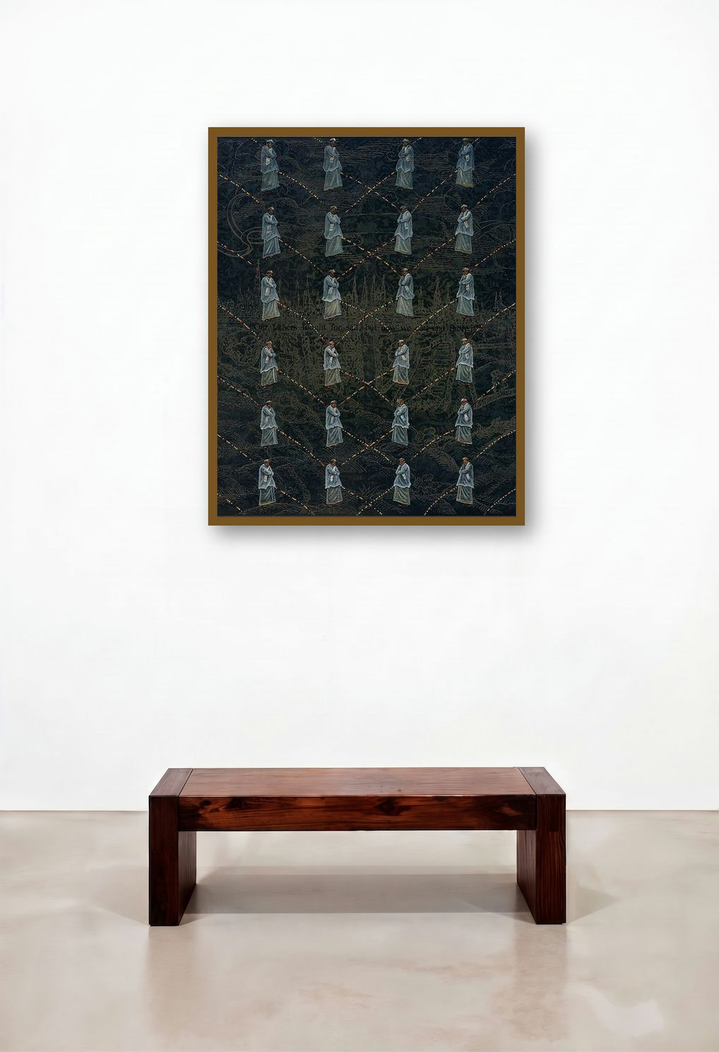 Our Fathers Fought For Salt (Marching Forward) by artist Balaji Ponna displayed in a Urban Loft Hallway