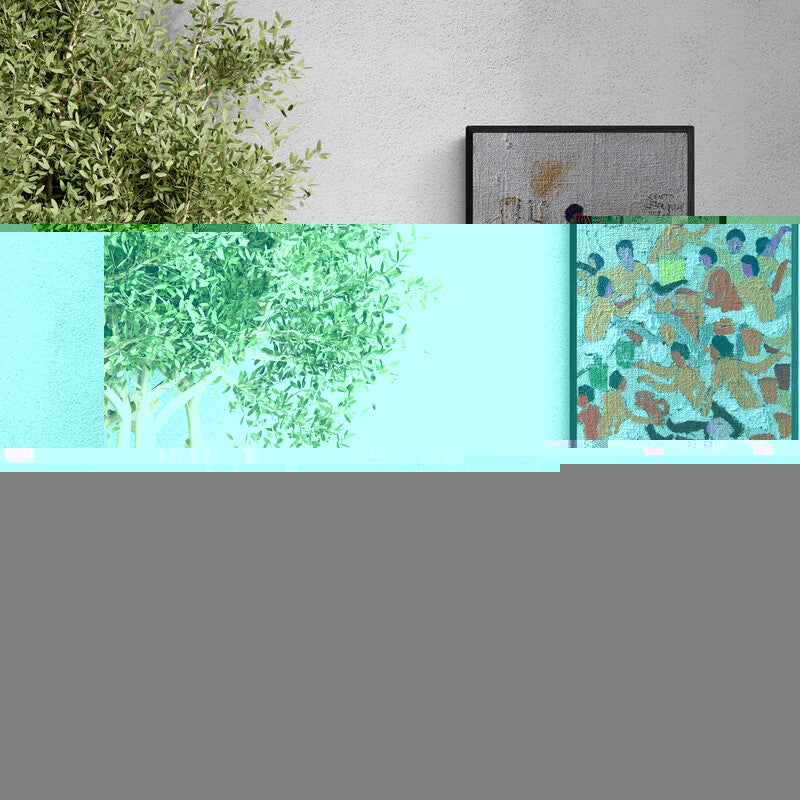 In-situ view of Kumar Ranjan's 'Page (Gathering)' painting in a room