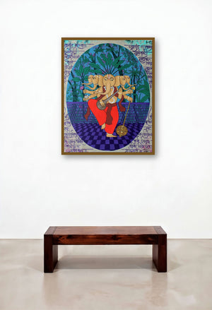 Panchmukhi Ganesha (Panchmukhi Ganesha) by artist Chetan Katigar displayed in a Designer Library