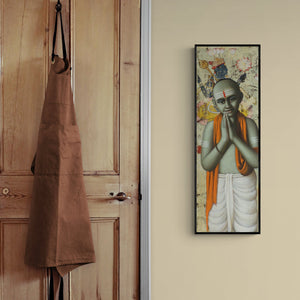 In-situ view of Sanjay Raut's 'Pandit 20' painting in a room