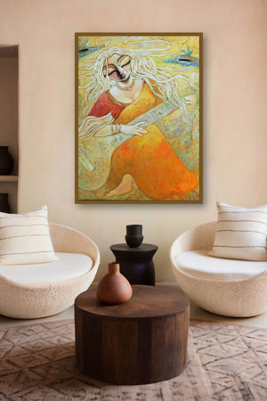 Paraa (Serene Melody) by artist Subrata Ghosh displayed in a Contemporary Exhibition gallery
