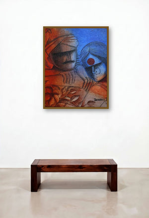 Paradise by artist Janaki Injety displayed in a Designer Bedroom