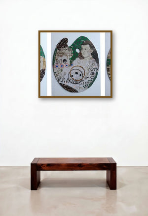 Part Of Speech (Palette Collages) by artist Gopal Roy displayed in a Eclectic Foyer