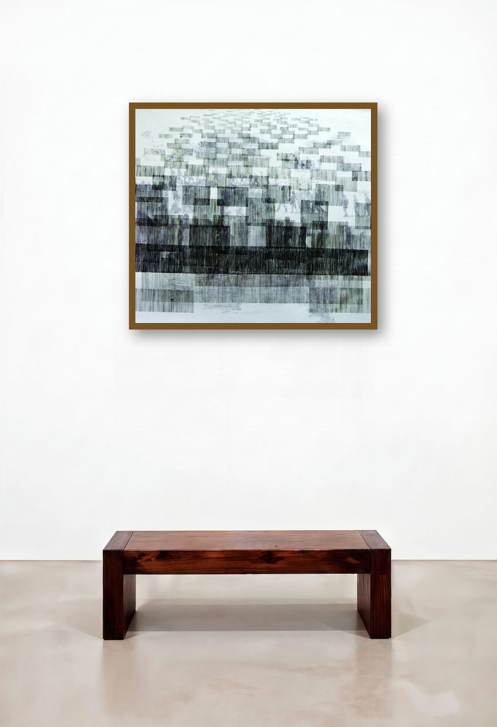 Partition (Urban Fragmentation) by artist Pratap Manna displayed in a Contemporary Foyer