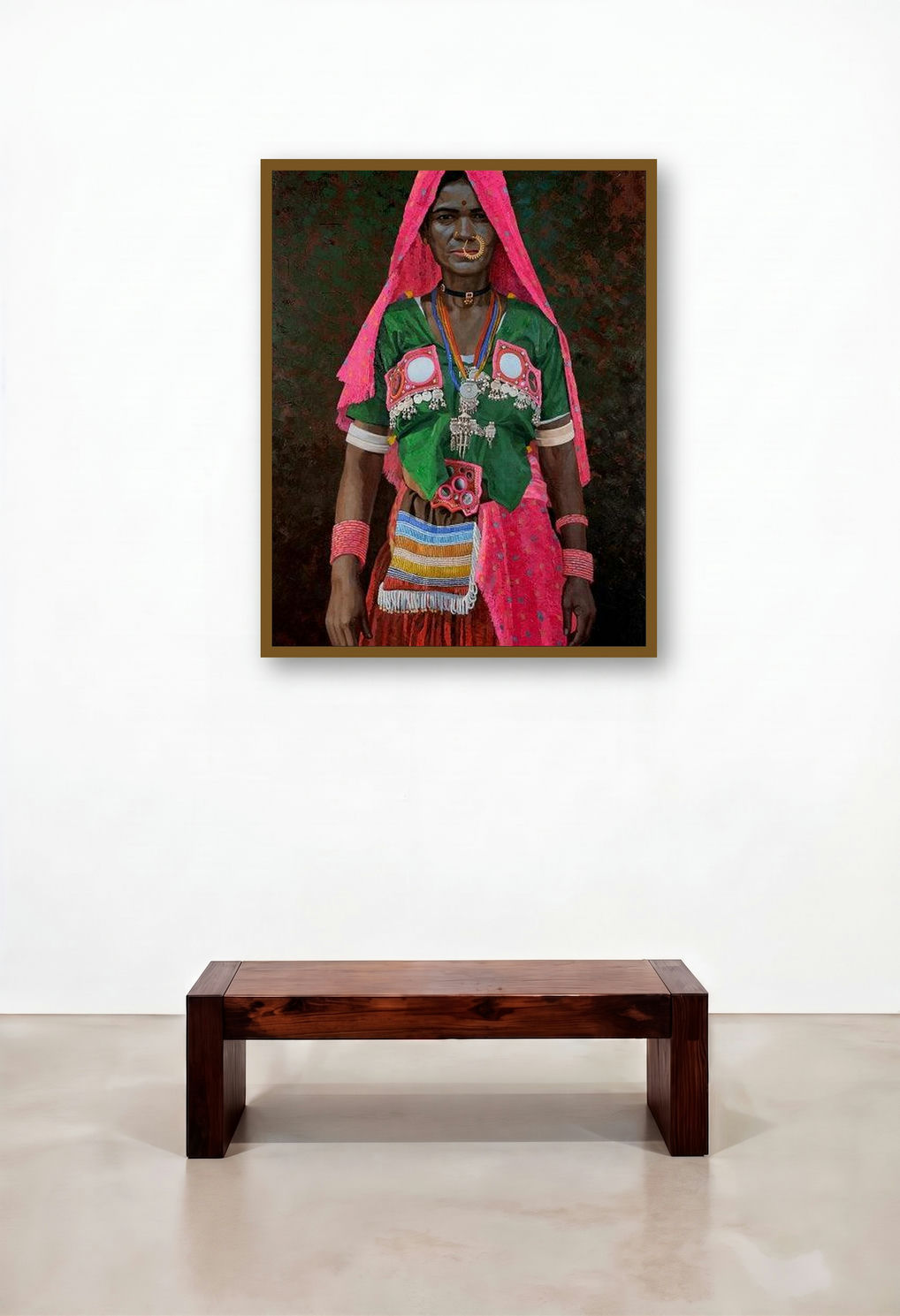 Passion For Colours by artist Gopal Nandurkar displayed in a Modern Reception Area