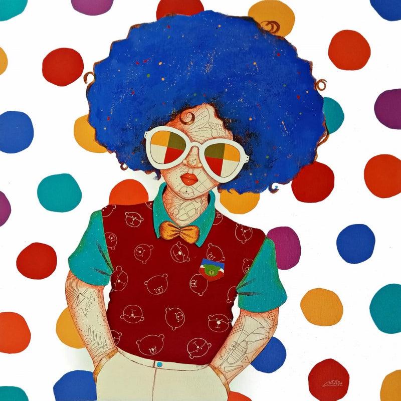 Figurative acrylic painting titled 'Passion Of Childhood 140', 24x24 inches, by artist Shiv Kumar Soni on Canvas