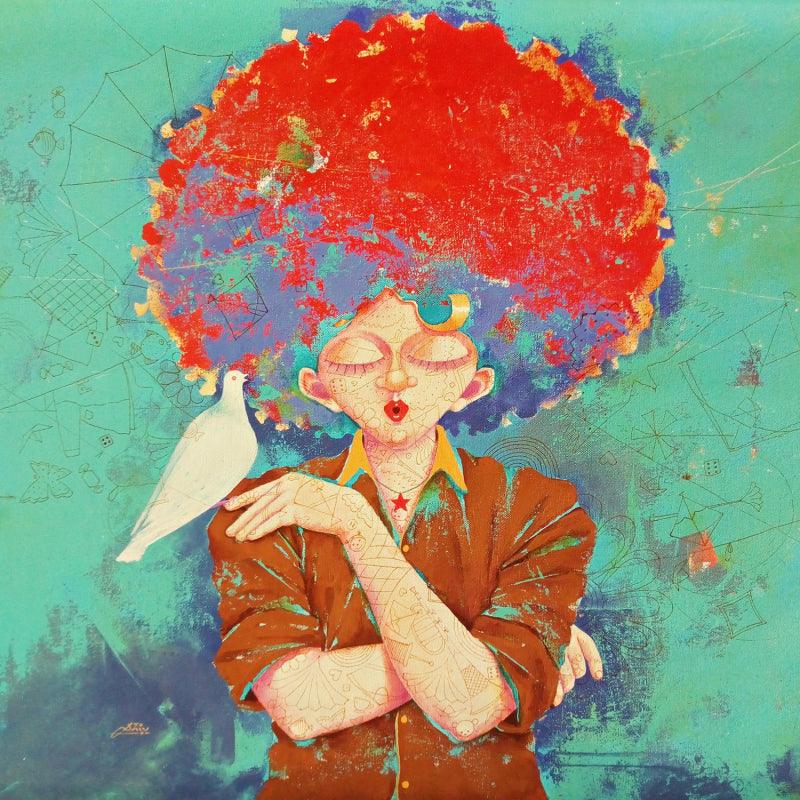 Figurative acrylic painting titled 'Passion Of The Childhood 29', 24x24 inches, by artist Shiv Kumar Soni on Canvas