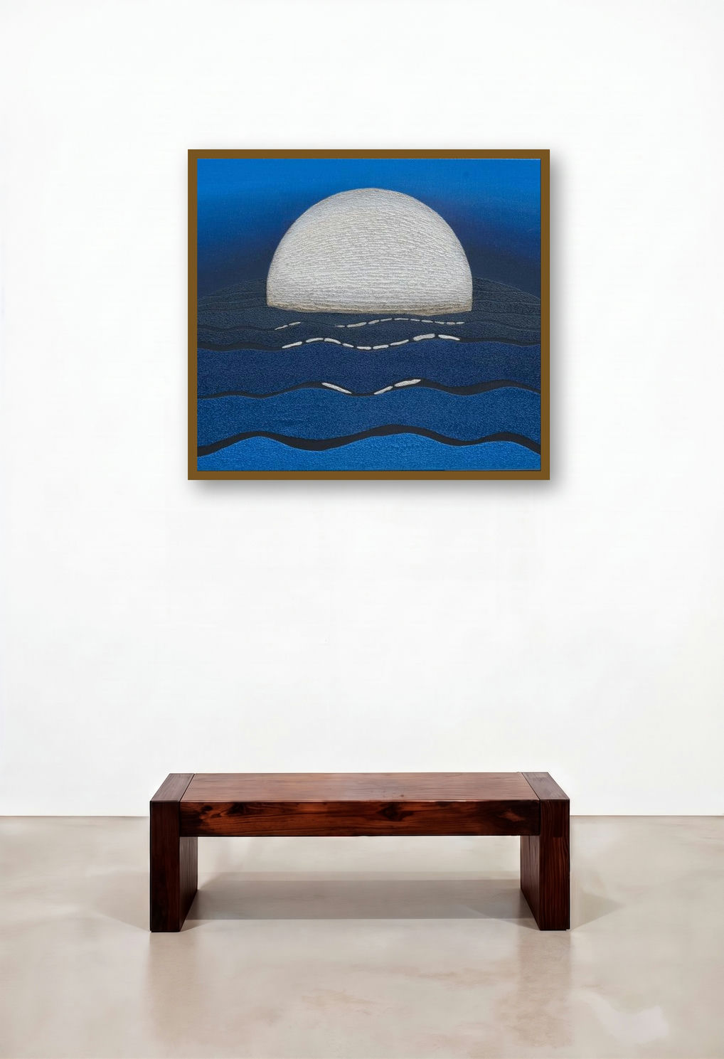 Peace In The Night (Serene Reflection) by artist Mamoon Nomani displayed in a Classic Foyer