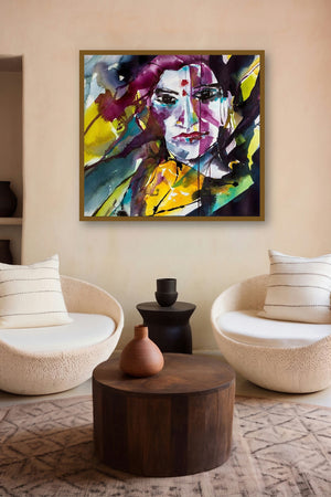 Pichaya (Echoes of Identity: A Fluid Reflection) by artist Veronique Piaser-Moyen displayed in a Boutique gallery