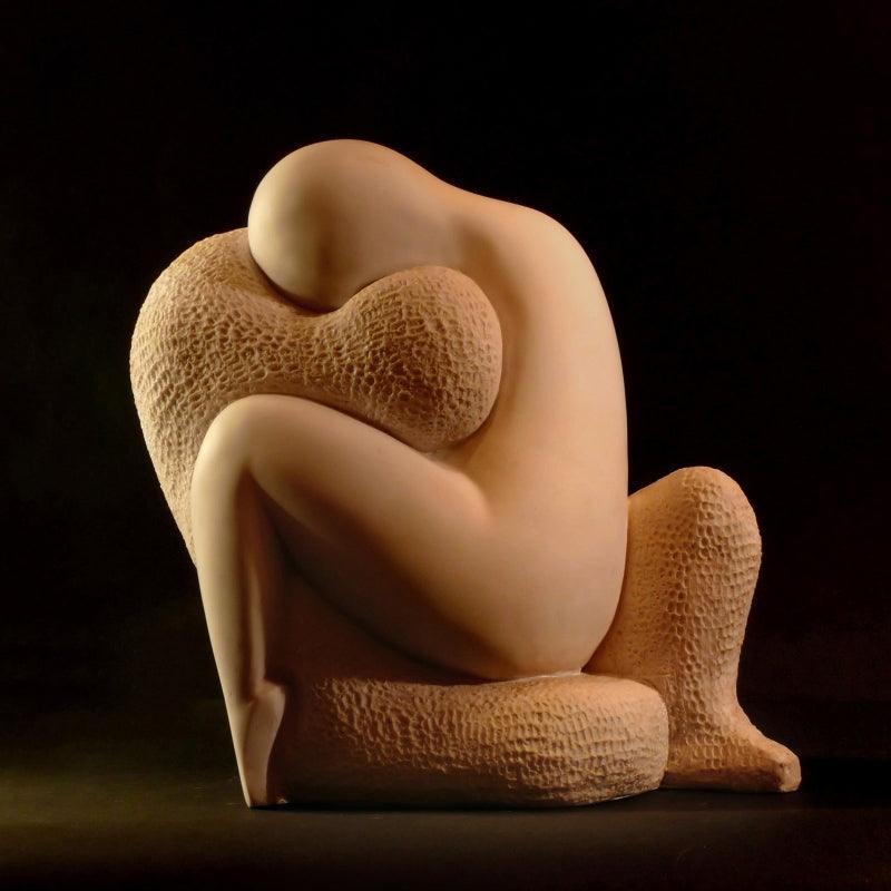 Figurative sculpture titled 'Pieces Of Puzzle', 13x13x7 inches, by artist Rajendra Pradhan on Bronze