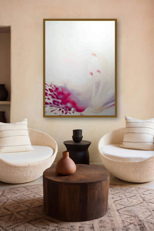Pink Hibiscus (Ephemeral Beauty) by artist Balaji G Bhange displayed in a Modern gallery