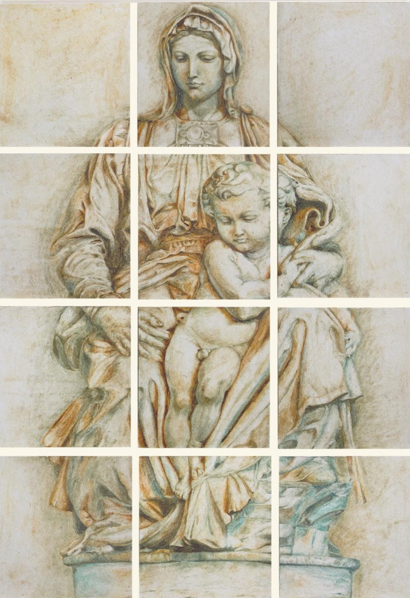 Place And Space' religious oil painting by artist Banani Karmakar Bhunia, 44x30 inch, on paper