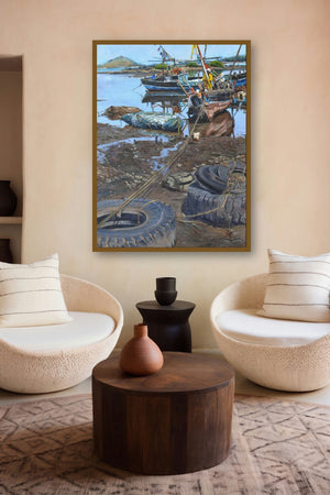 Placidity by artist Vivek Vadkar displayed in a Contemporary gallery
