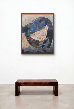 Playing Kids by artist Arpita Chandra displayed in a Designer Home Office