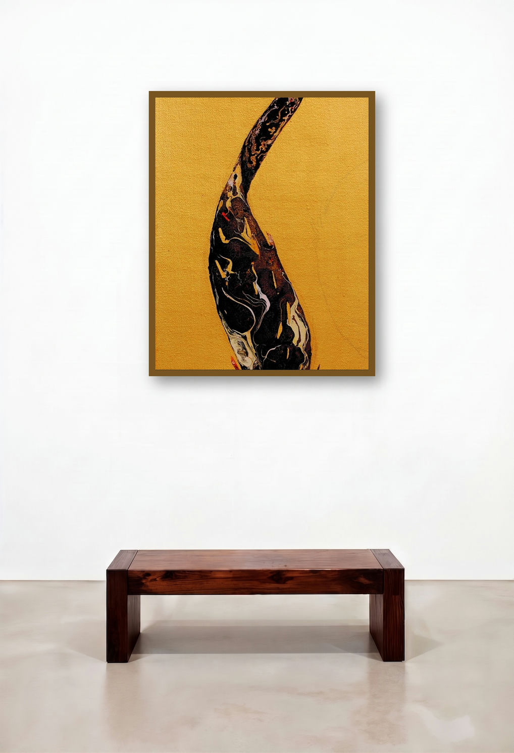 Plumage Evolution 5 (Feather Form on Gold)