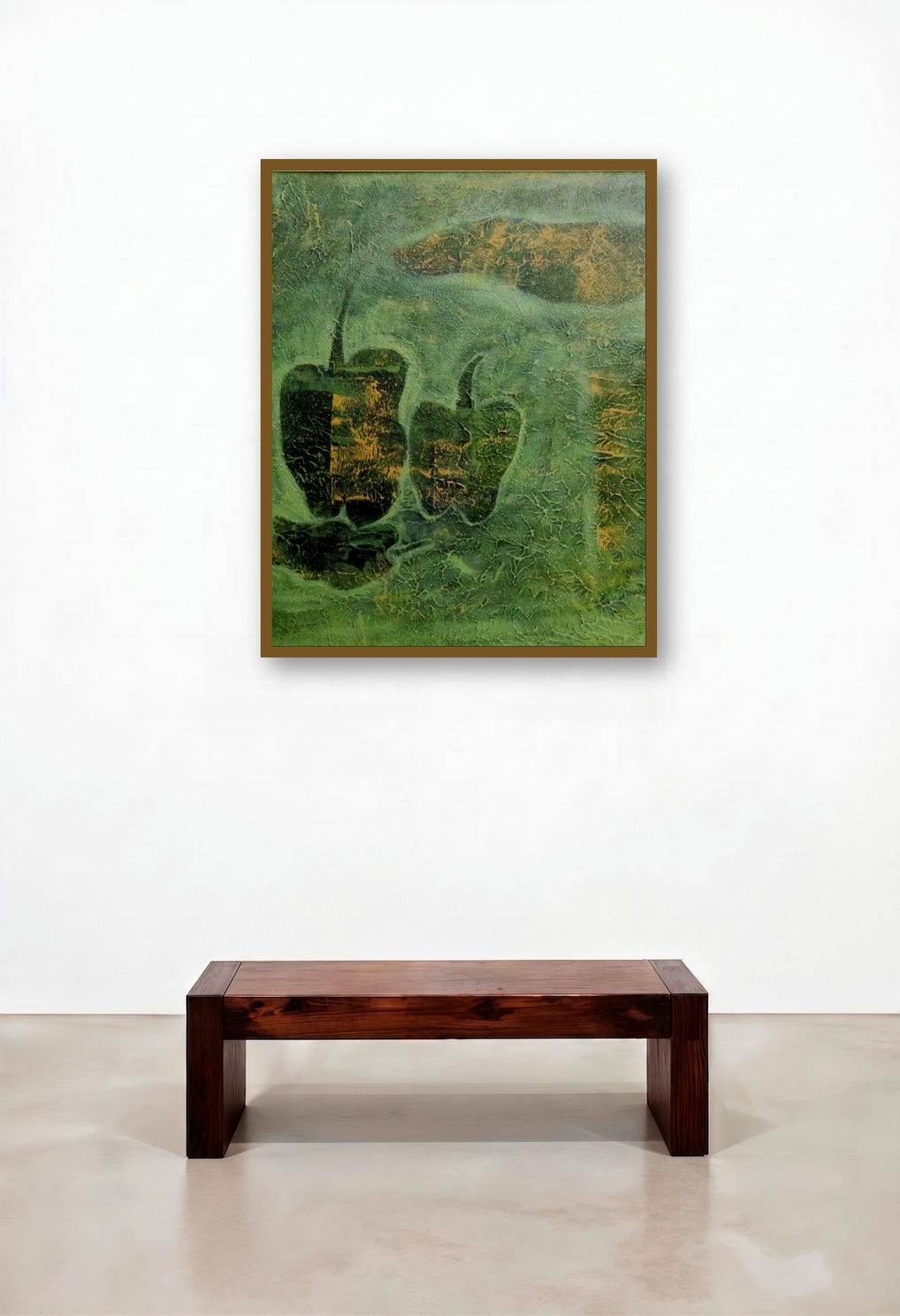 Poetry Of Chilli 4 (Chilli Still Life 2) by artist Mahendra Parmar displayed in a Boutique Hotel Style Lounge