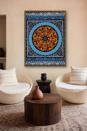 Poster Color Design (Radiant Symmetry) by artist V Pugalenthi displayed in a Contemporary Exhibition gallery
