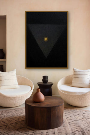 Prakrity (Inner Light Emergence) by artist Rajib Deyashi displayed in a Minimalist gallery