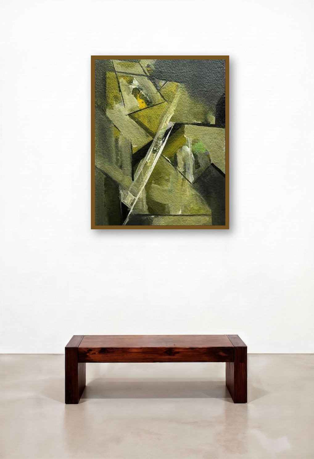 Prakruti Series 7 (Verdant Dreams**) by artist Nandkishor Thorat displayed in a Traditional Foyer