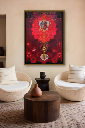 Pranam (Shiva Shakti) by artist Atin Mitra displayed in a Minimalist gallery