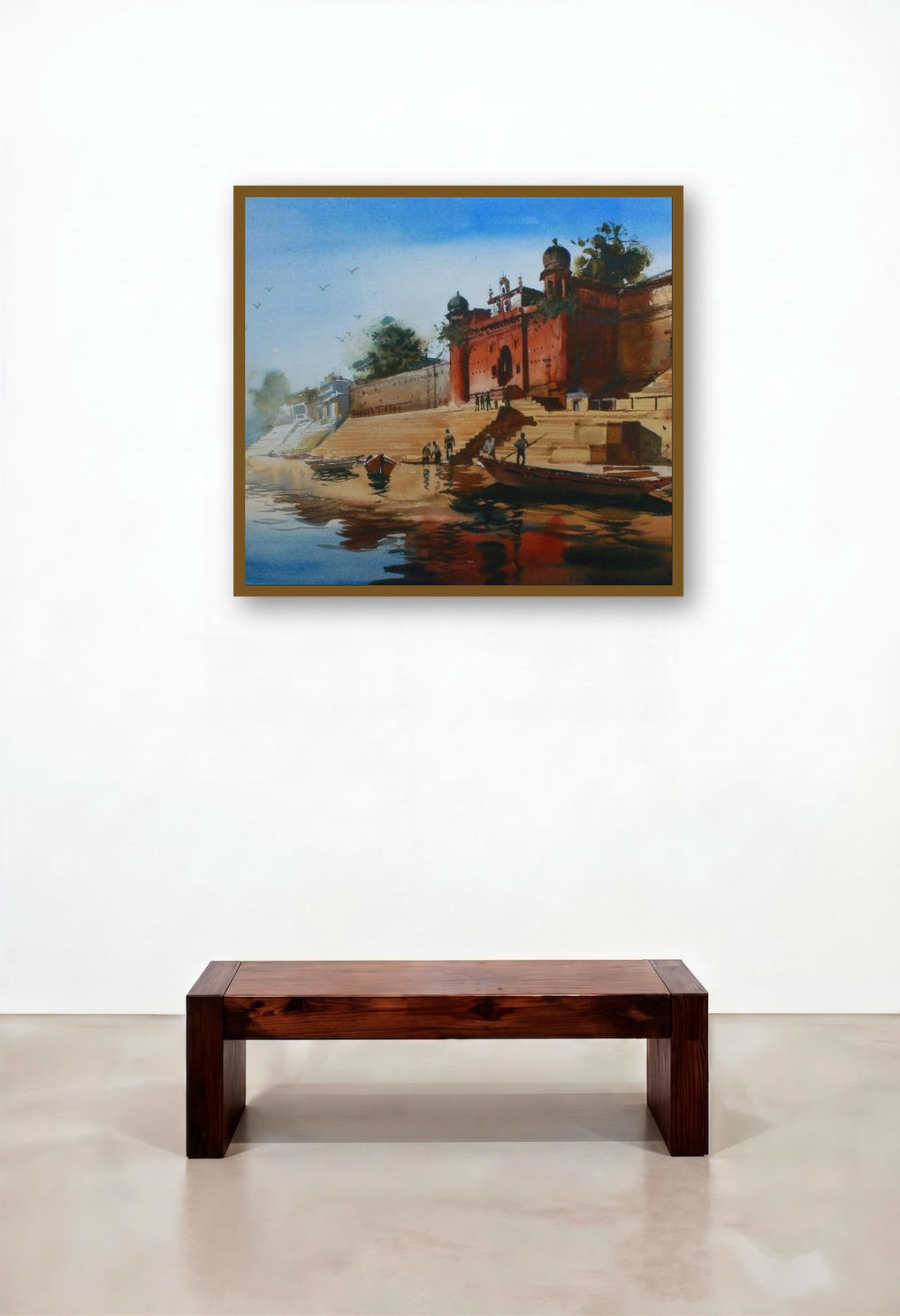 Pratibimb (Sacred Steps) by artist Anupam Chauhan displayed in a Transitional Executive Office