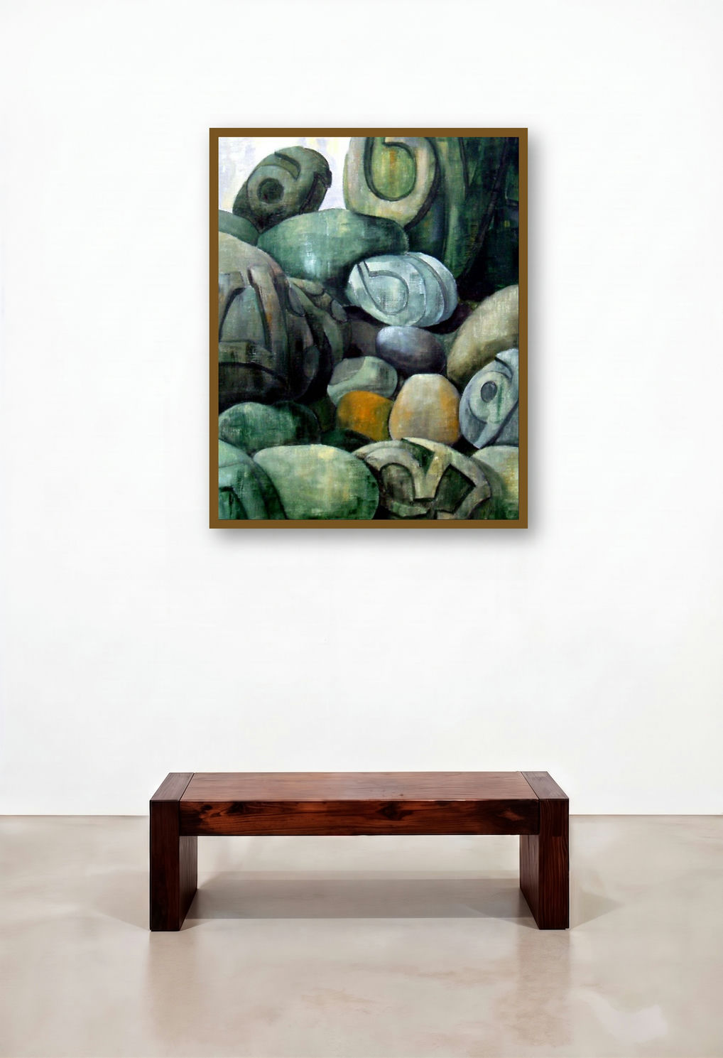 Prayer Rocks by artist Suruchi Jamkar displayed in a Coastal Penthouse