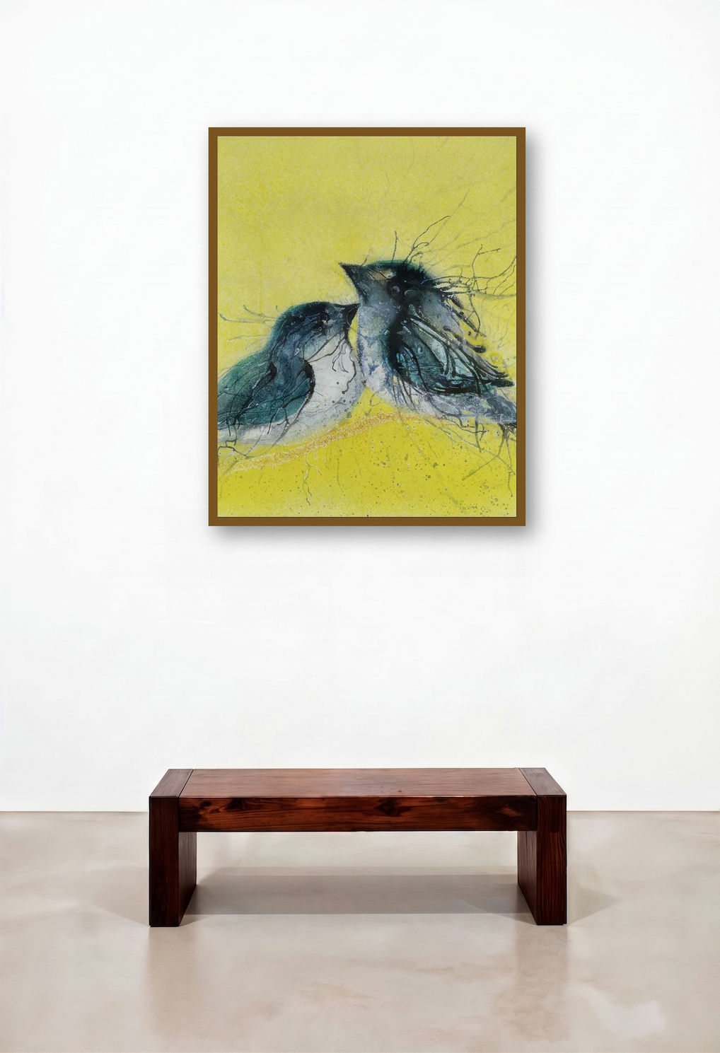 Precious Moment (A Moment Shared) by artist Sonam Sikarwar displayed in a Luxury Hotel Lobby