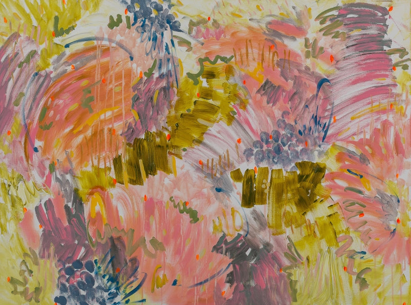 Premeditation' abstract acrylic painting by artist Sheena Bajaria, 36x48 inch, on canvas