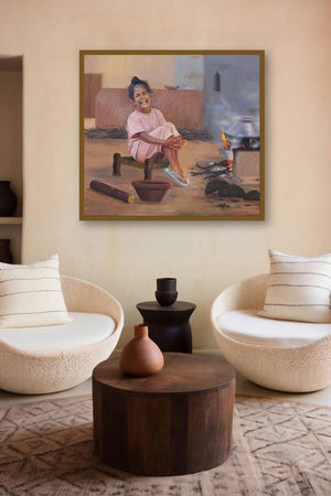 Priceless Happiness (The Masked Horse) by artist Kulwinder Singh displayed in a Boutique gallery