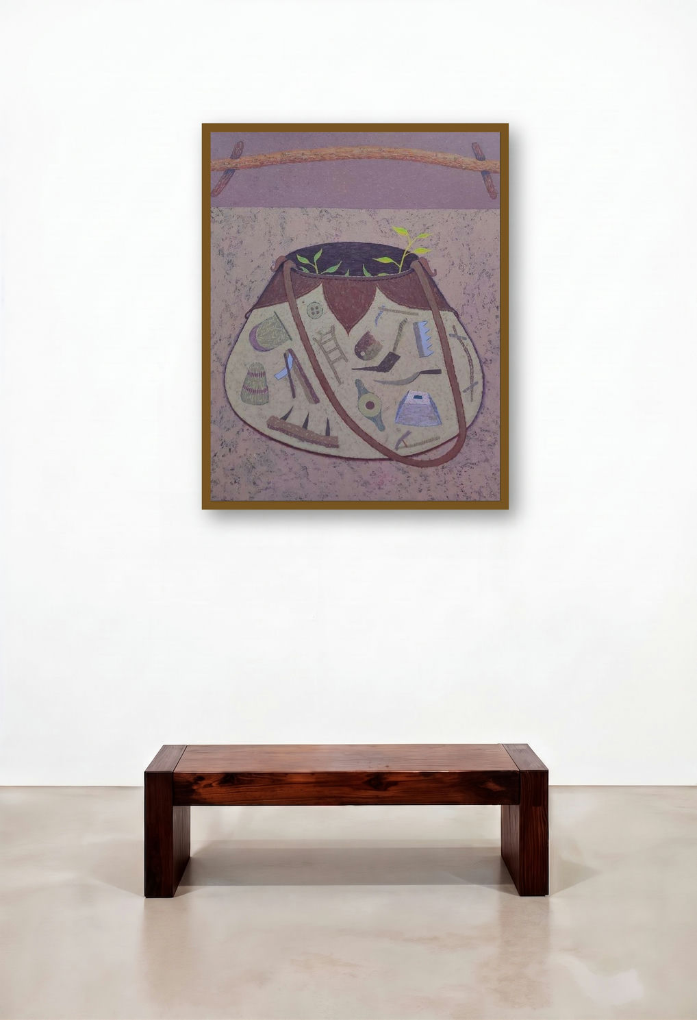 Process 1 (The Seed of Possibility) by artist Amol Khade displayed in a Classic Executive Office