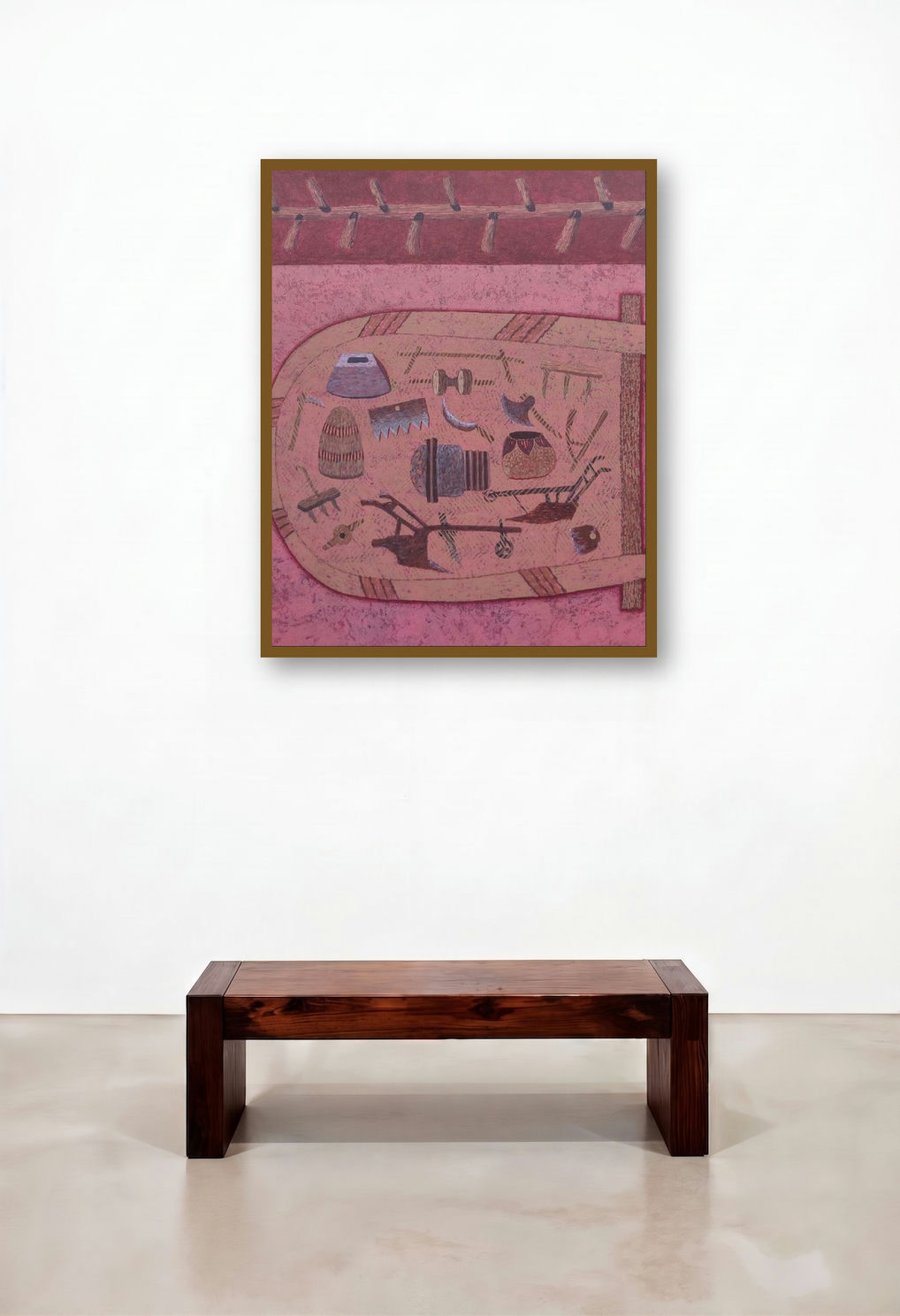 Process (Tools of the Trade) by artist Amol Khade displayed in a Scandinavian Dining Room