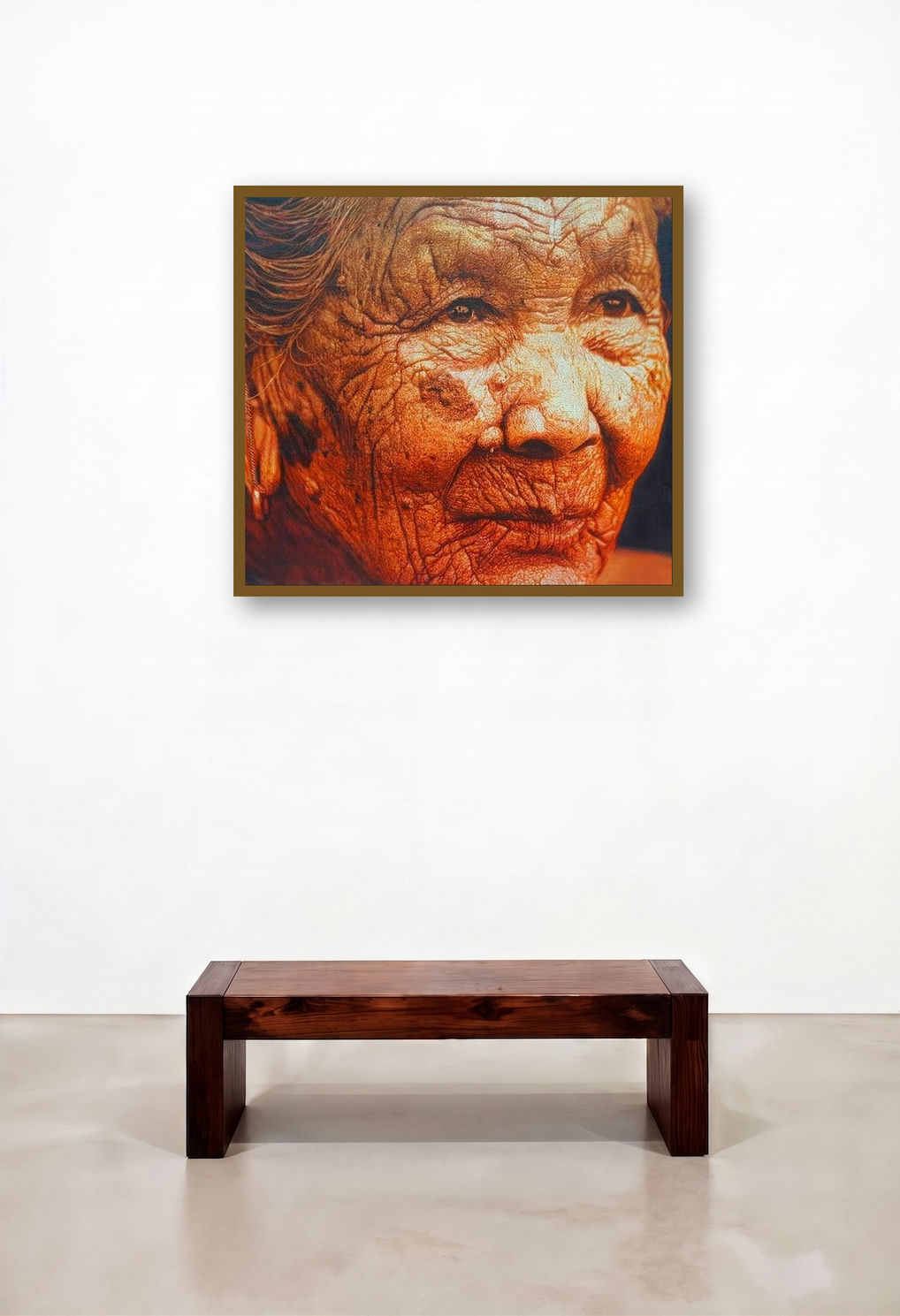 Pure Contentment 1 by artist Rajnikanta Singh displayed in a Coastal Bedroom