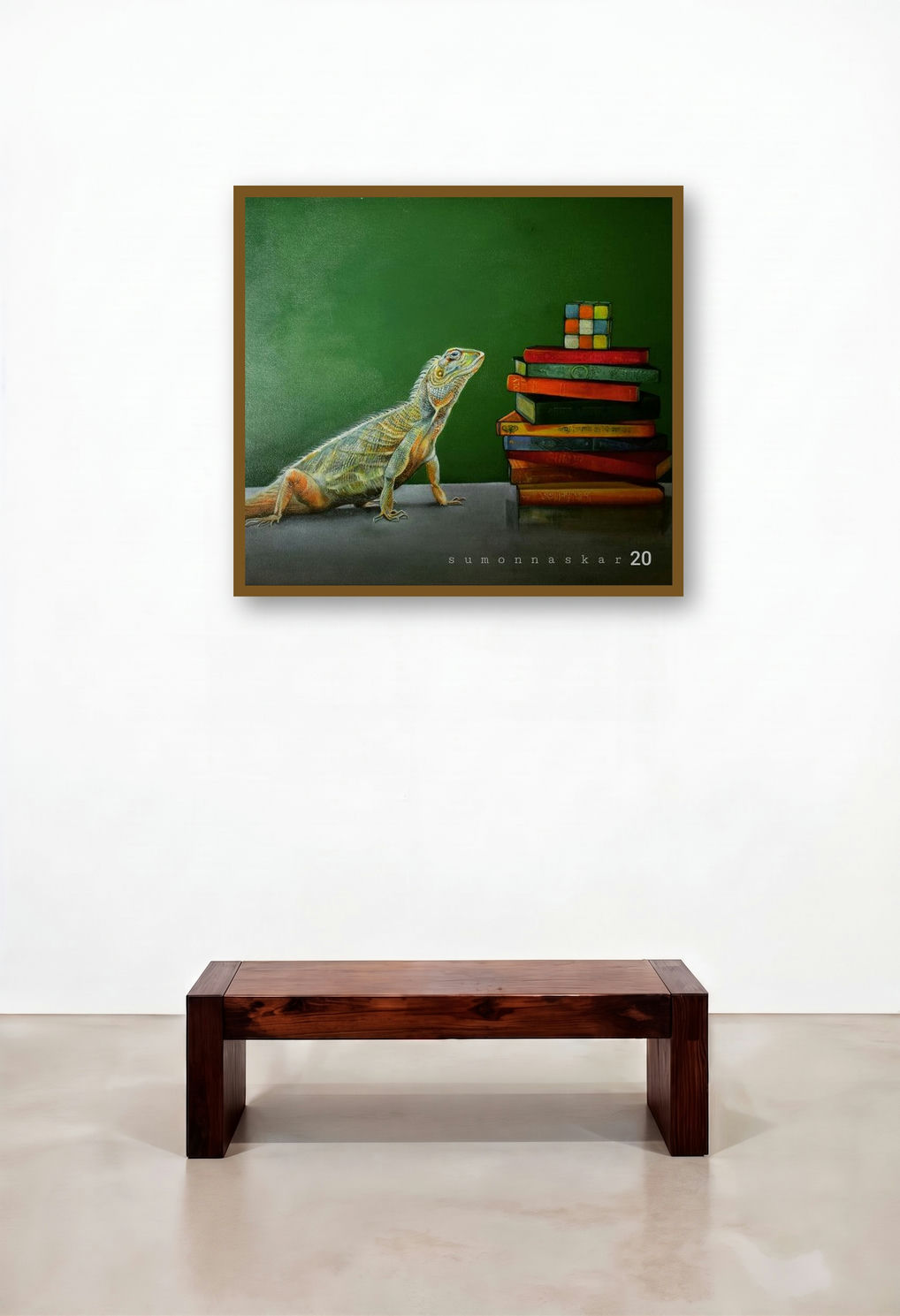Puzzle Of Colours (The Curious Mind) by artist Sumon Naskar displayed in a Modern Executive Office