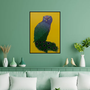 Preview of 'Queen 2' Painting by Bandana Kumari shown on a wall in a furnished room.